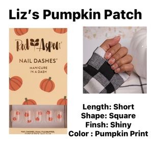 Red Aspen Dash Nails- Liz’s Pumpkin Patch